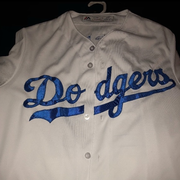 Authentic Majestic Dodgers Jersey- Kershaw - Picture 1 of 2
